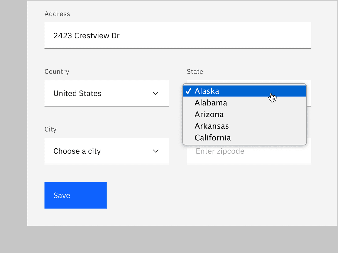 Select component